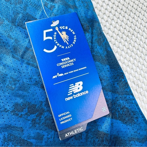 New Balance NYC Marathon Printed Impact Run Fashion Tank Top Rogue Wave - Picture 4 of 12